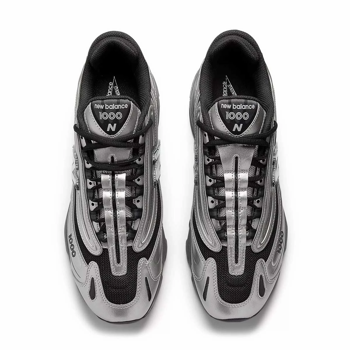 1000 'Silver Metallic Green' New Balance sneaker close-ups