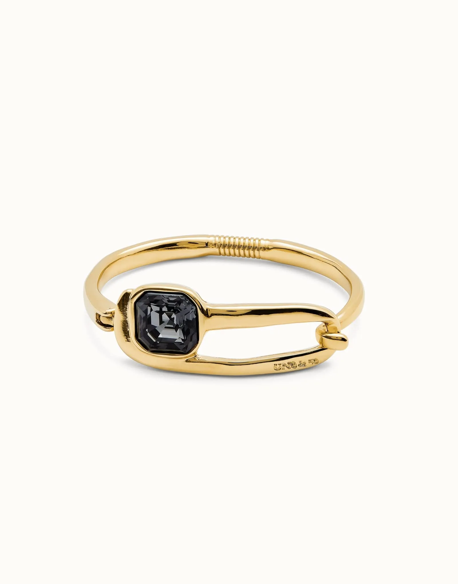 18k Gold Plated Ser Expresiva Black Bangle Bracelet PUL2512NGRORO0 Unode50 Jewelry And Accessories