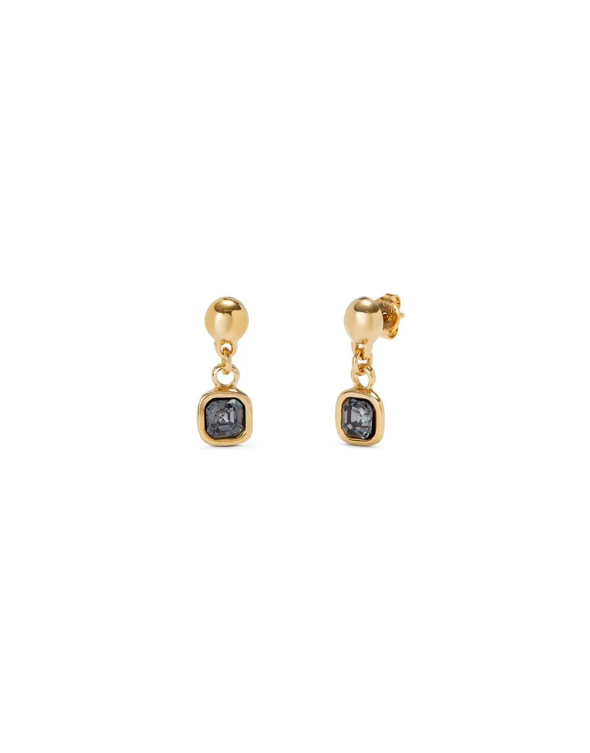 18k Gold Plated Ser Expresiva Black Earrings PEN0998NGRORO0U Unode50 Jewelry And Accessories