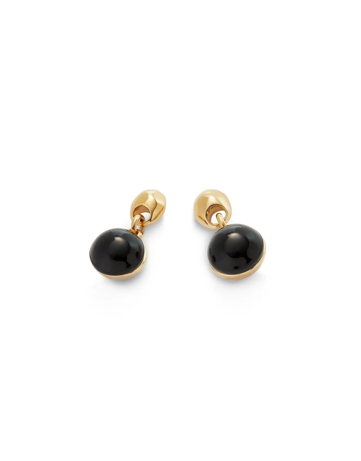 18k Gold Plated Ser Fascinante Black Earrings PEN0995NGRORO0U Unode50 Jewelry And Accessories