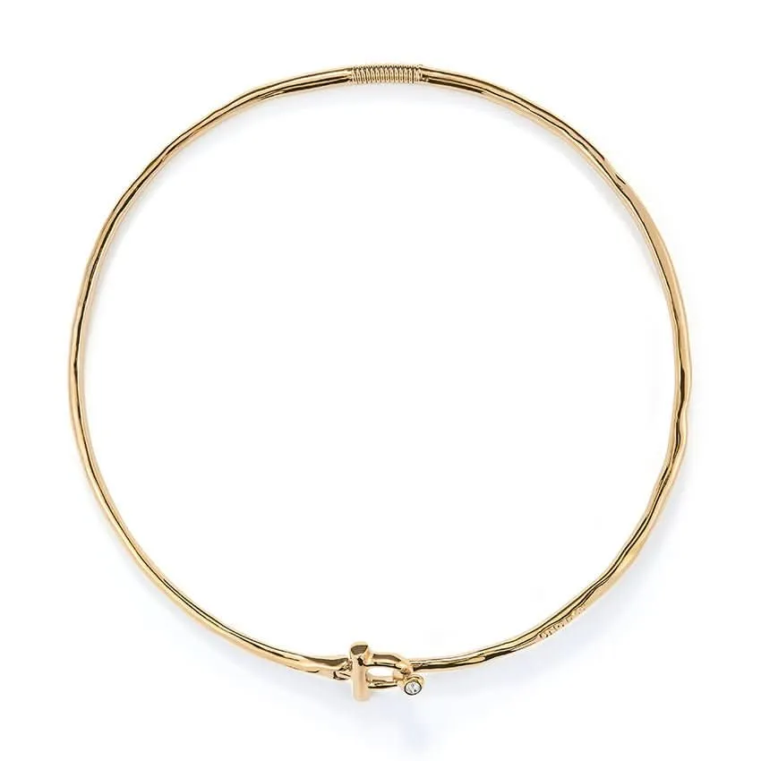 18k Gold Plated Ser Indomable White Necklace COL1938BLNORO0 Unode50 Jewelry And Accessories