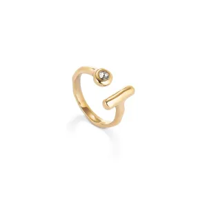 18k Gold Plated Ser Indomable White Ring ANI0817BLNORO Unode50 Jewelry And Accessories