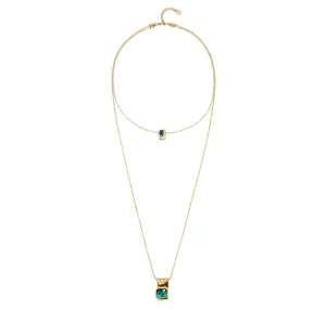18k Gold Plated Ser Magnetica Green Chain COL1957VRDORO0U Unode50 Jewelry And Accessories