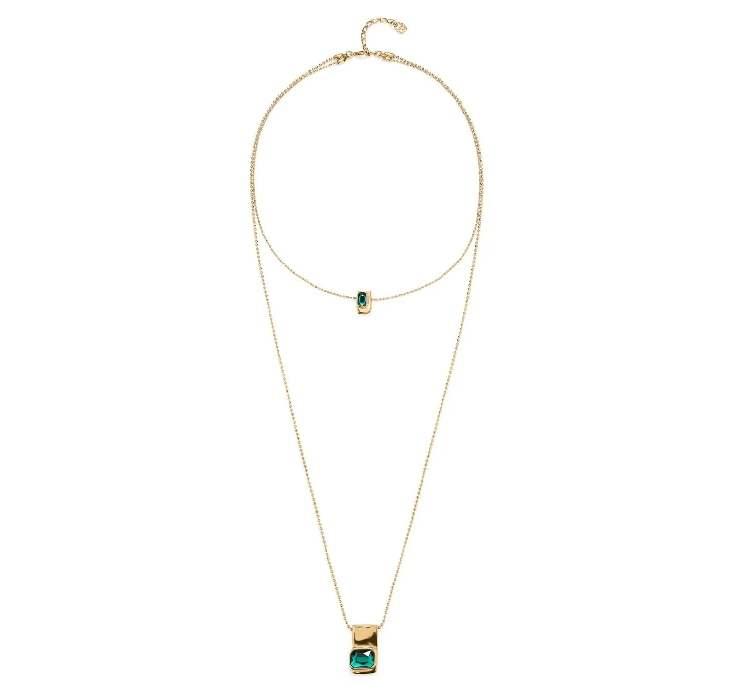18k Gold Plated Ser Magnetica Green Chain COL1957VRDORO0U Unode50 Jewelry And Accessories