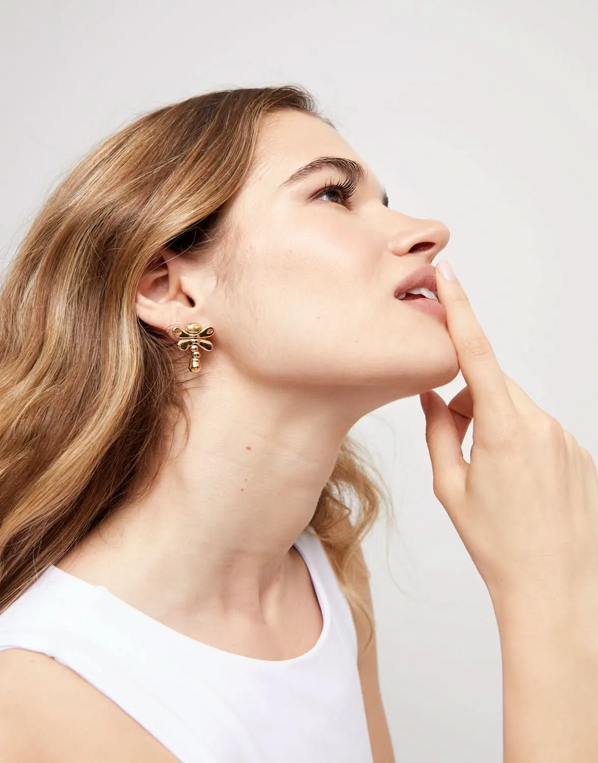 18k Gold Plated Ser Rebelde Gold Earrings PEN0970ORO0000U Unode50 Jewelry And Accessories