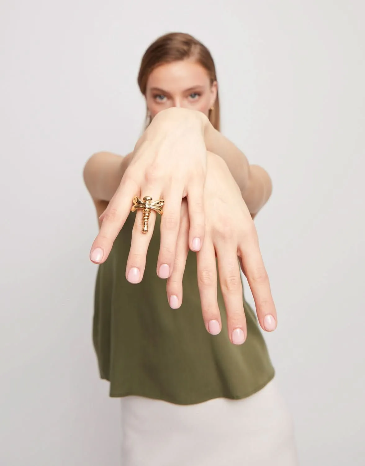 18k Gold Plated Ser Rebelde Gold Ring ANI0820ORO000 Unode50 Jewelry And Accessories