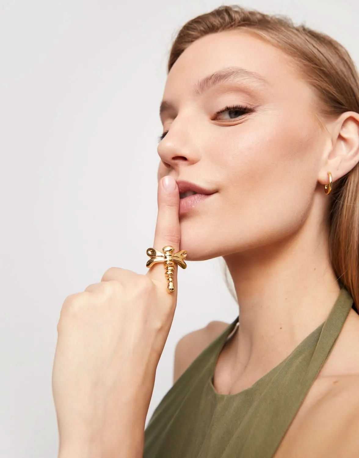 18k Gold Plated Ser Rebelde Gold Ring ANI0820ORO000 Unode50 Jewelry And Accessories