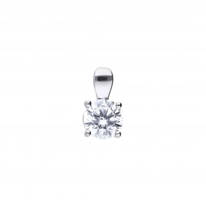 4 Claw Cubic Zirconia Solitaire 0.90ct Pendant P4919 Diamonfire Jewellery