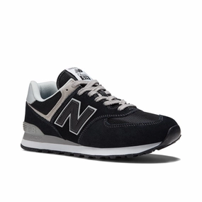 574 Core - Black with White - Men's New Balance casual sneakers for everyday comfort