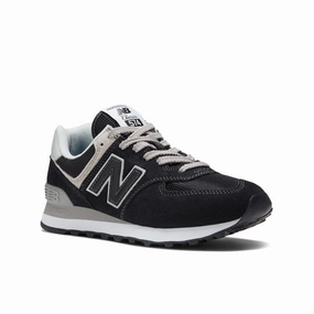 574 Core - Black with White - Women's New Balance casual sneakers for everyday comfort