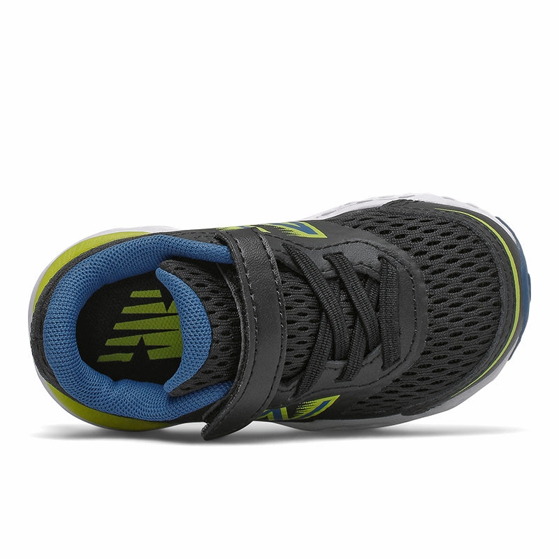 680v6 - Black with Blue - Kids New Balance lifestyle shoes