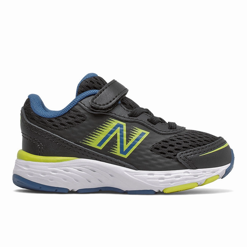 680v6 - Black with Blue - Kids New Balance lifestyle shoes