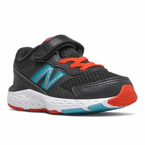 680v6 - Black with Ghost Pepper - Kids New Balance casual sneakers for everyday comfort