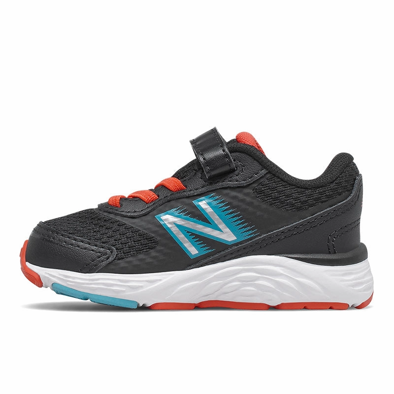 680v6 - Black with Ghost Pepper - Kids New Balance lifestyle shoes