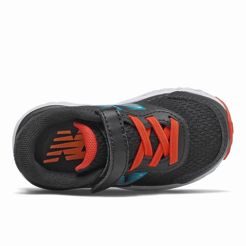 680v6 - Black with Ghost Pepper - Kids New Balance lifestyle shoes