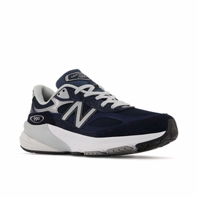 990v6 - Navy with White - Women's New Balance casual sneakers for everyday comfort