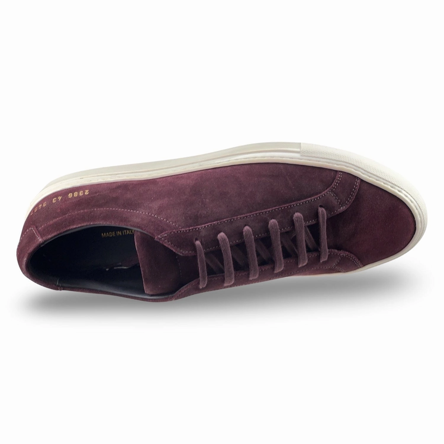 Achilles Waxed Suede Sneaker Common Projects minimalist luxury sneakers