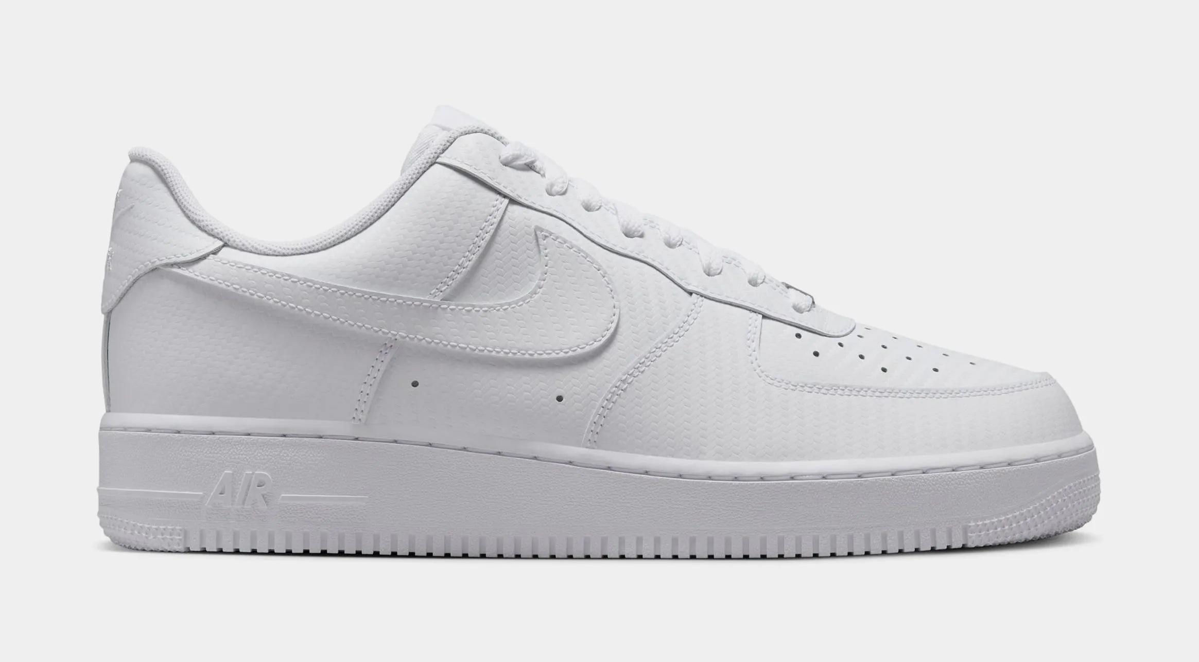 Air Force 1 '07 Texture Mens Lifestyle Shoes (White/White) nike air force 1 timeless streetwear shoes