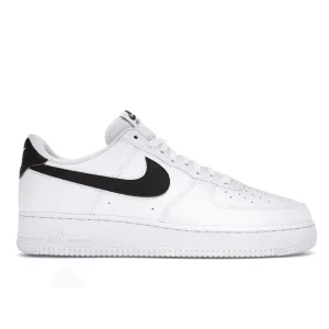 Air Force 1 07 White Black Pebbled Leather Nike Air Force 1 heritage shoes for everyday wear