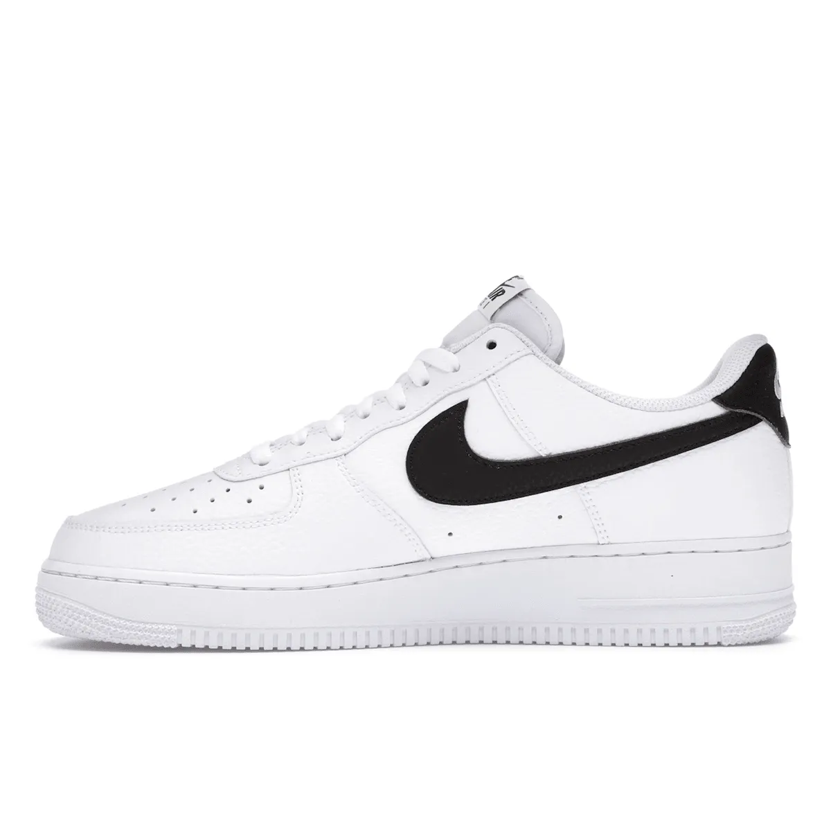 Air Force 1 07 White Black Pebbled Leather Nike Air Force 1 classic shoes