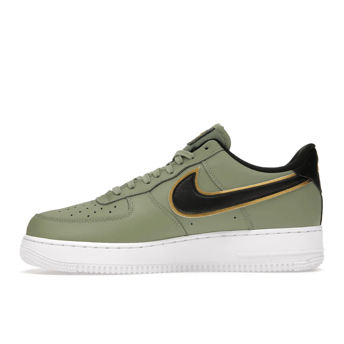 Air Force 1 Double Swoosh Olive Gold Black Nike Air Force 1 classic shoes