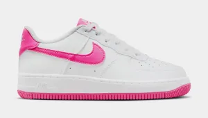 Air Force 1 Low Grade School Lifestyle Shoes (White/Laser Fuchsia) nike air force 1 timeless streetwear shoes