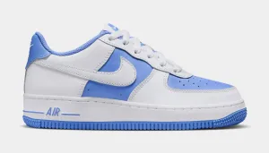 Air Force 1 Low Grade School Lifestyle Shoes (White/Light Blue) nike air force 1 timeless streetwear shoes