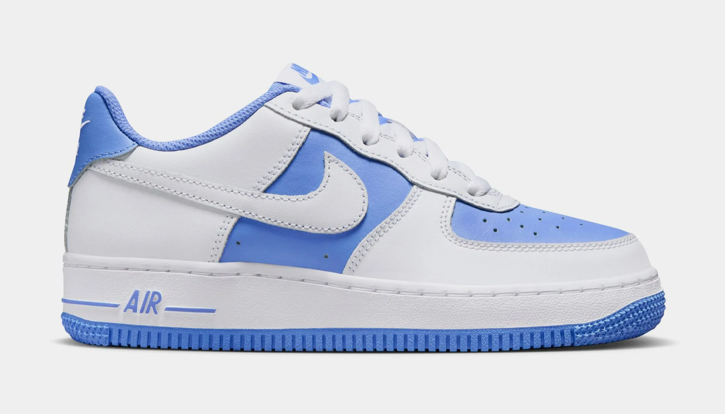 Air Force 1 Low Grade School Lifestyle Shoes (White/Light Blue) nike air force 1 timeless streetwear shoes