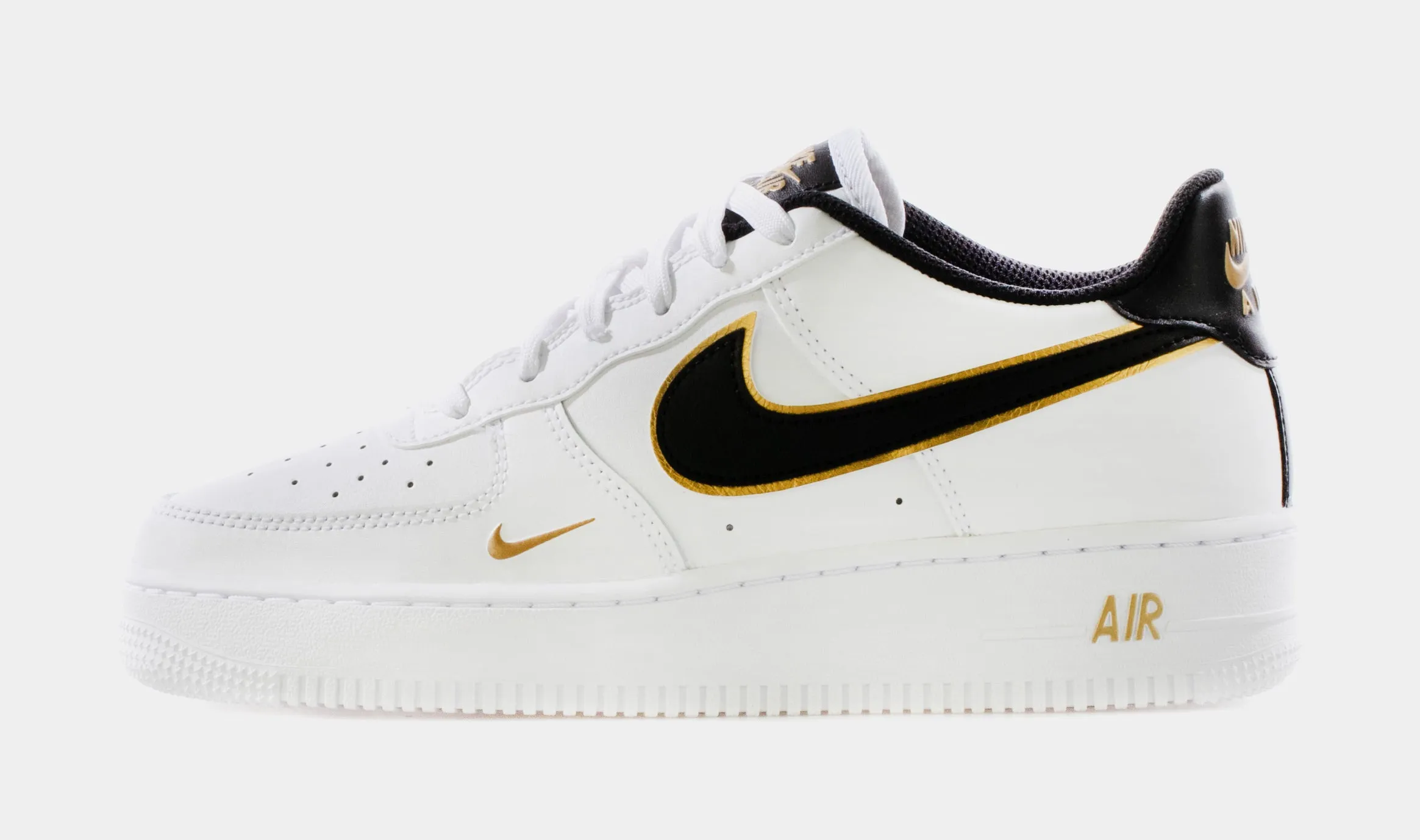 Air Force 1 LV8 Grade School Lifestyle Shoe (White/Gold) Nike Max 95 versions