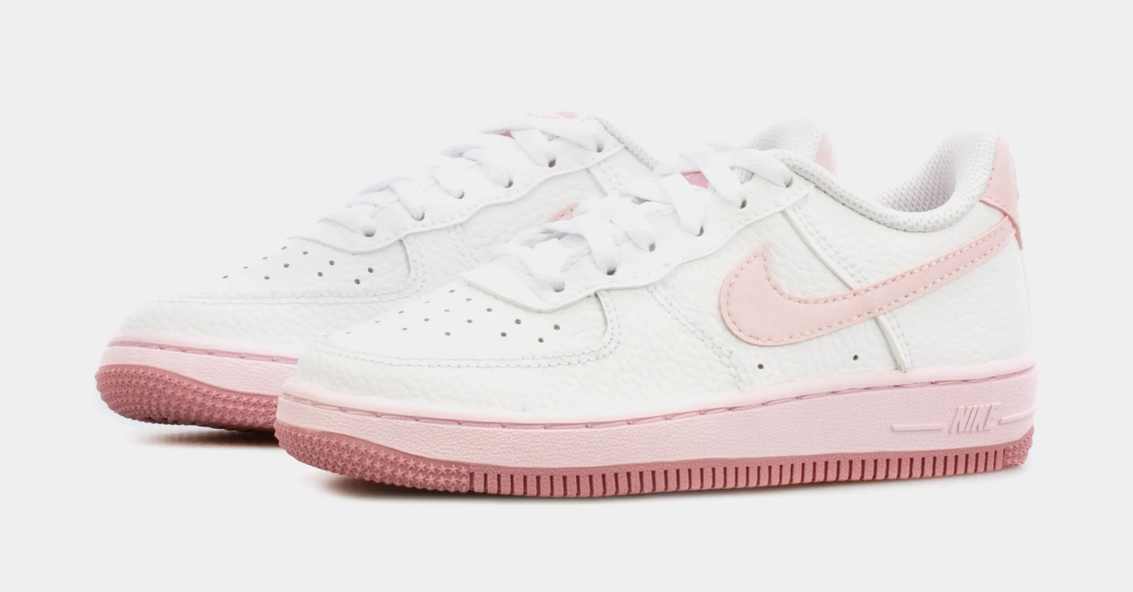 Air Force 1 Preschool Basketball Shoes (White/Pink) Nike Max 95 versions