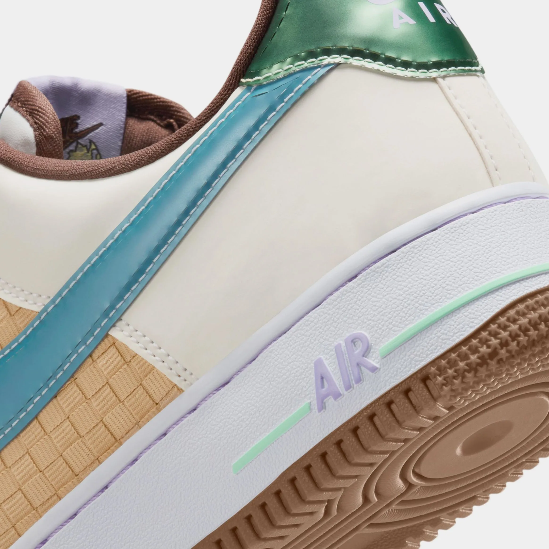 Air Force 1 Retro Sesame and White Mens Basketball Shoes (Summit White/Glacier Blue/Mint Foam) Nike Max 95 versions