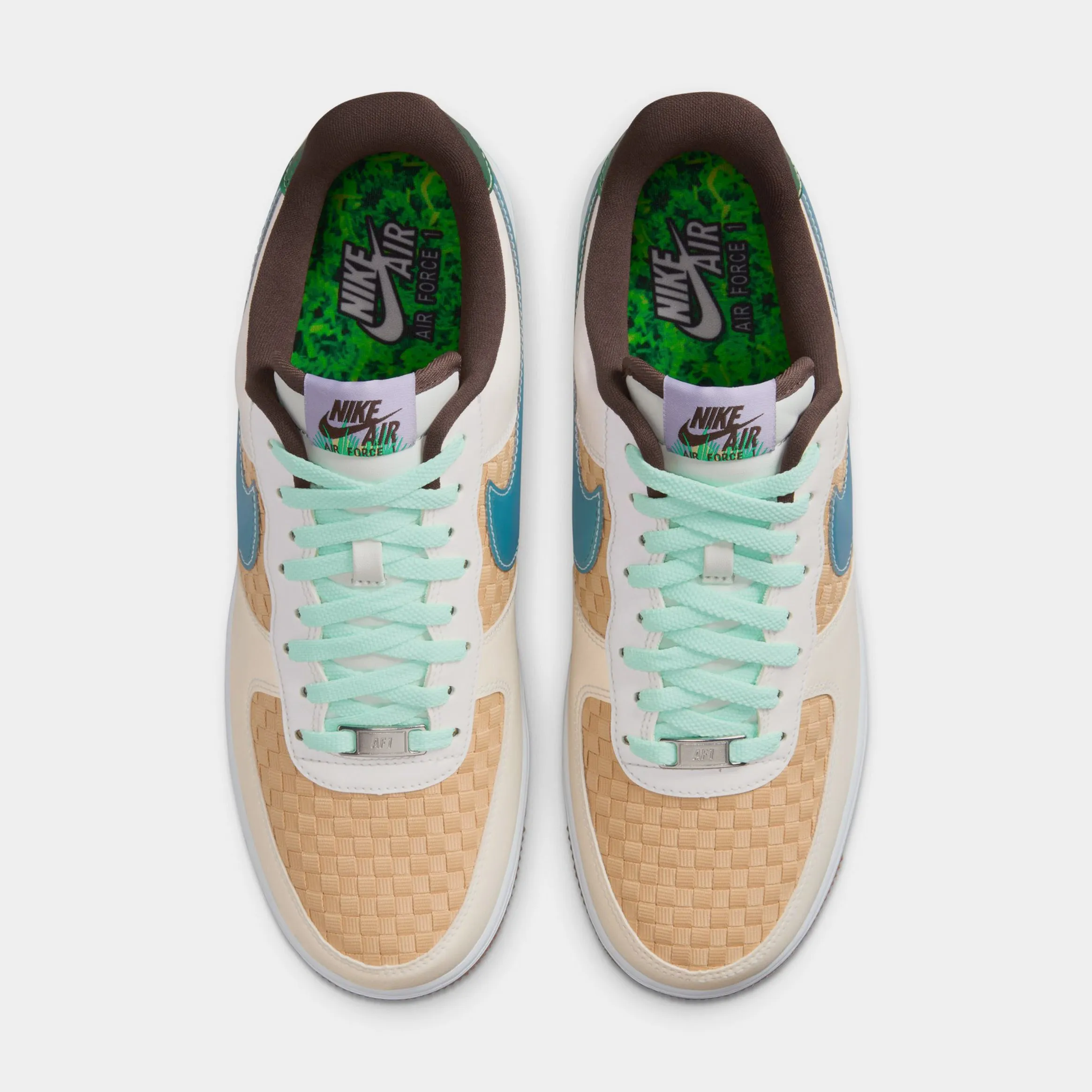 Air Force 1 Retro Sesame and White Mens Basketball Shoes (Summit White/Glacier Blue/Mint Foam) Nike Max 95 versions