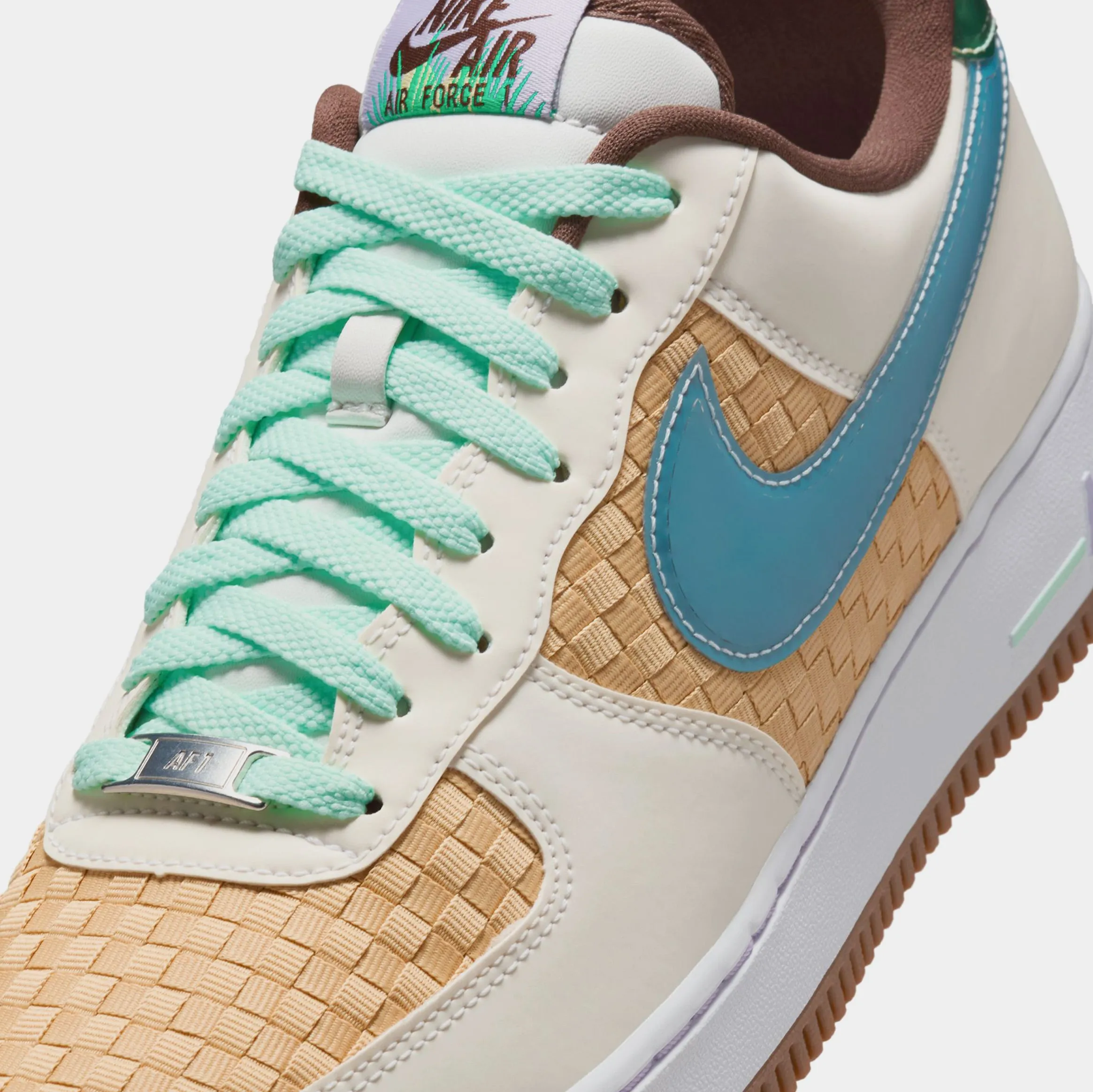 Air Force 1 Retro Sesame and White Mens Basketball Shoes (Summit White/Glacier Blue/Mint Foam) Nike Max 95 versions