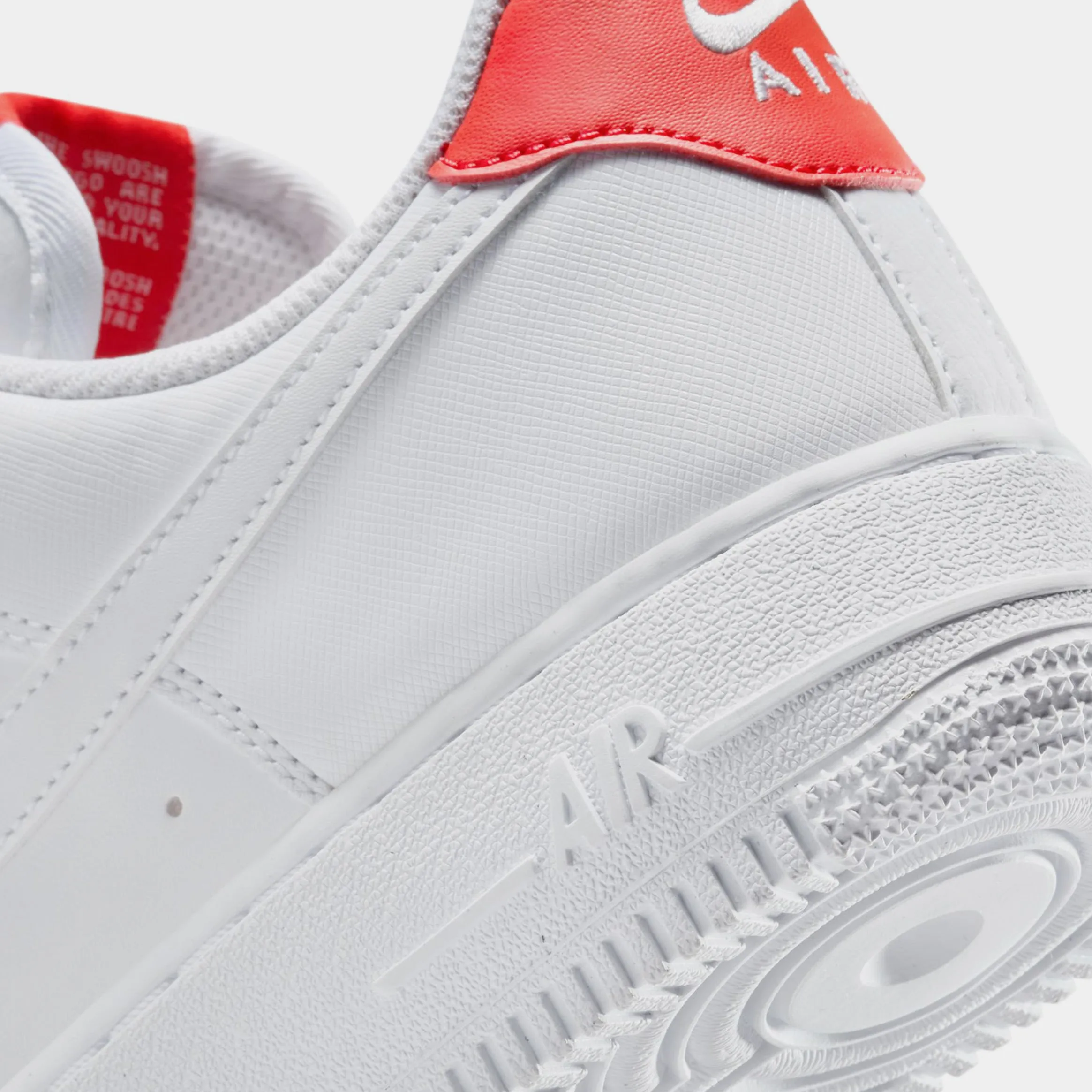 Air Force 1 Womens Lifestyle Shoes (White/Pink Foam/Metallic Silver/Light Crimson) Nike Max 95 versions