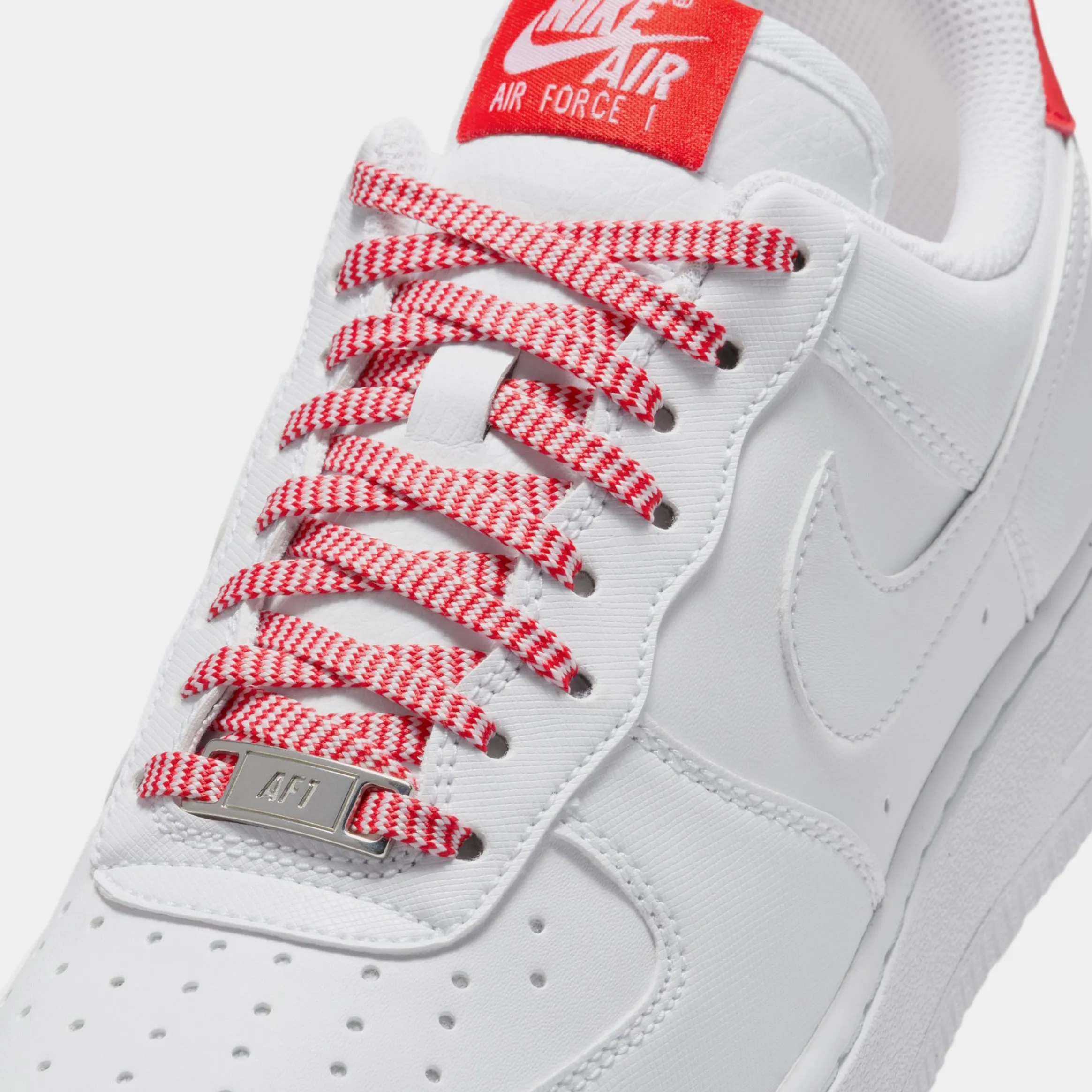 Air Force 1 Womens Lifestyle Shoes (White/Pink Foam/Metallic Silver/Light Crimson) Nike Max 95 versions