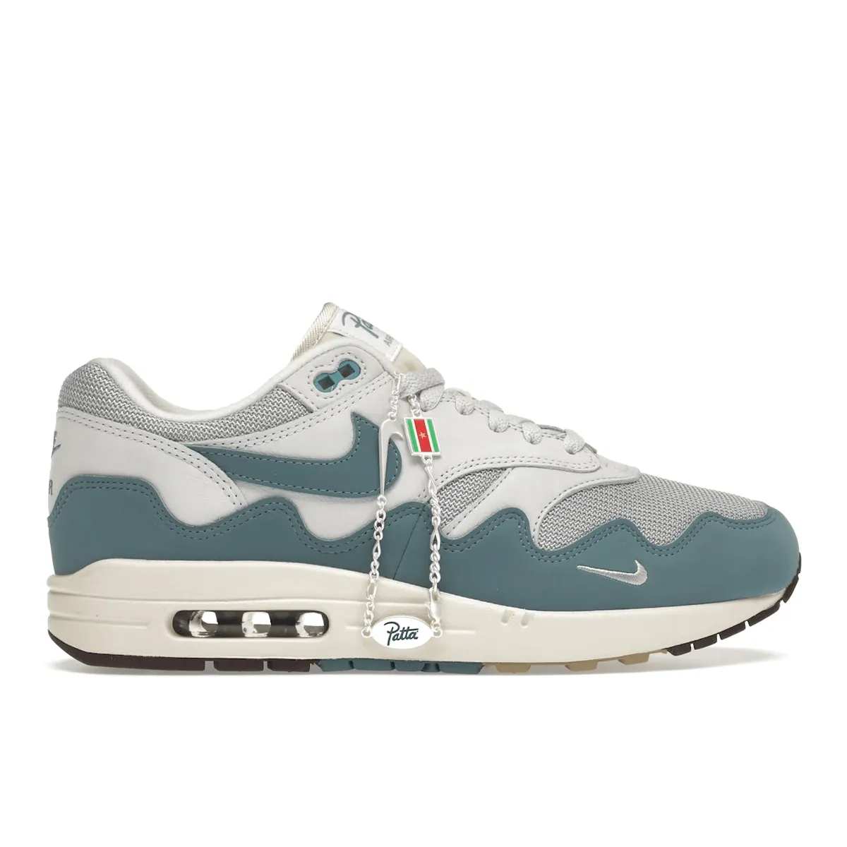 Air Max 1 X Patta Noise Aqua Nike Air Max casual shoes with visible air tech