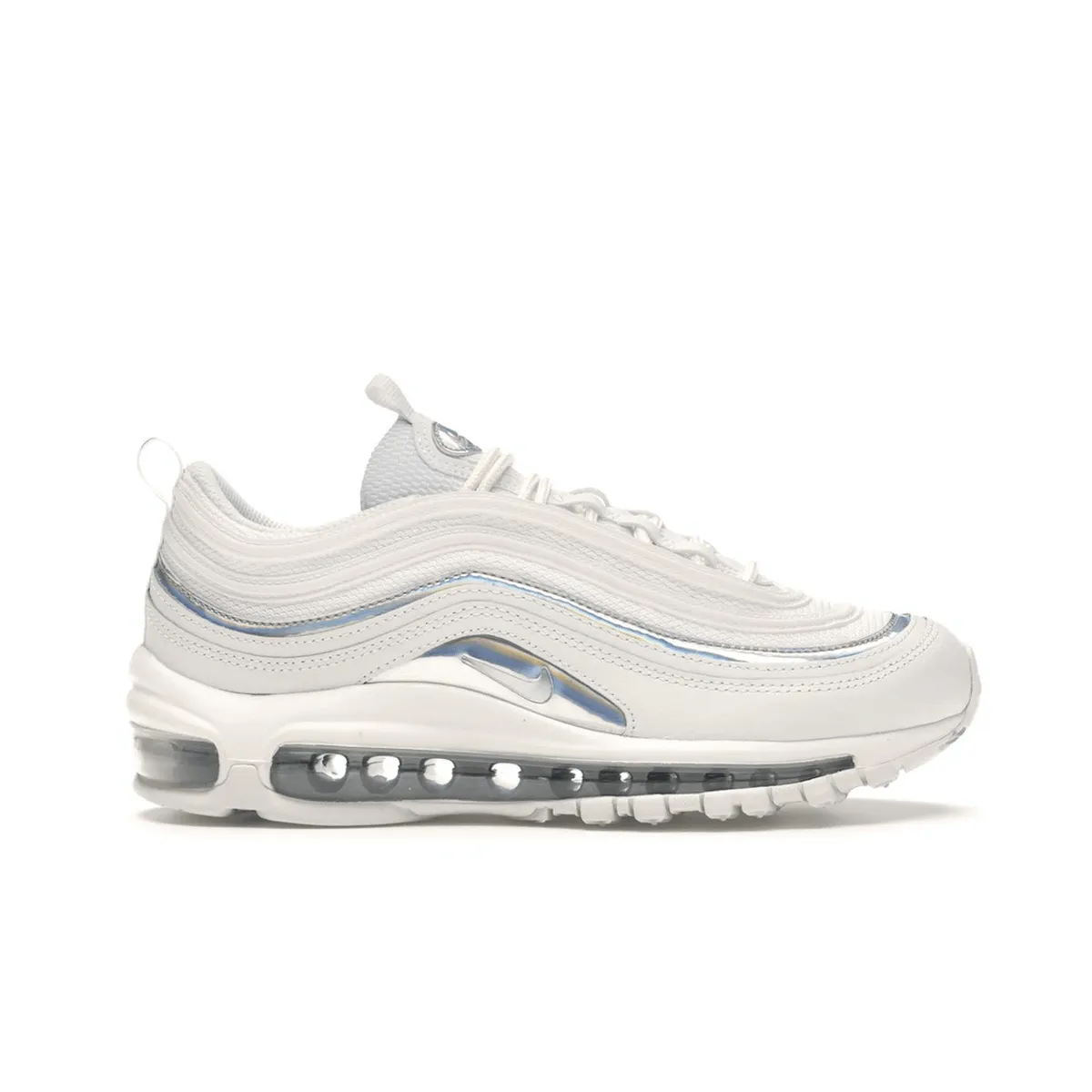 Air Max 97 Iridescent White Nike Air Max casual shoes with visible air tech