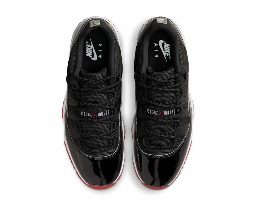Air Jordan 11 Retro Low "Bred" Vintage leather court sneakers
