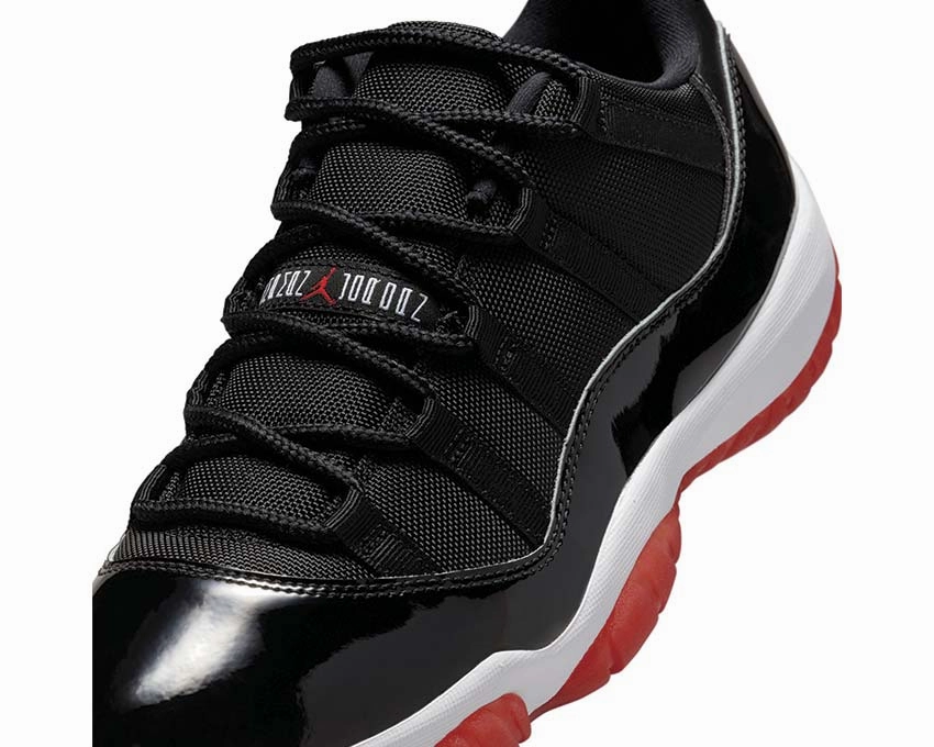 Air Jordan 11 Retro Low "Bred" Vintage leather court sneakers