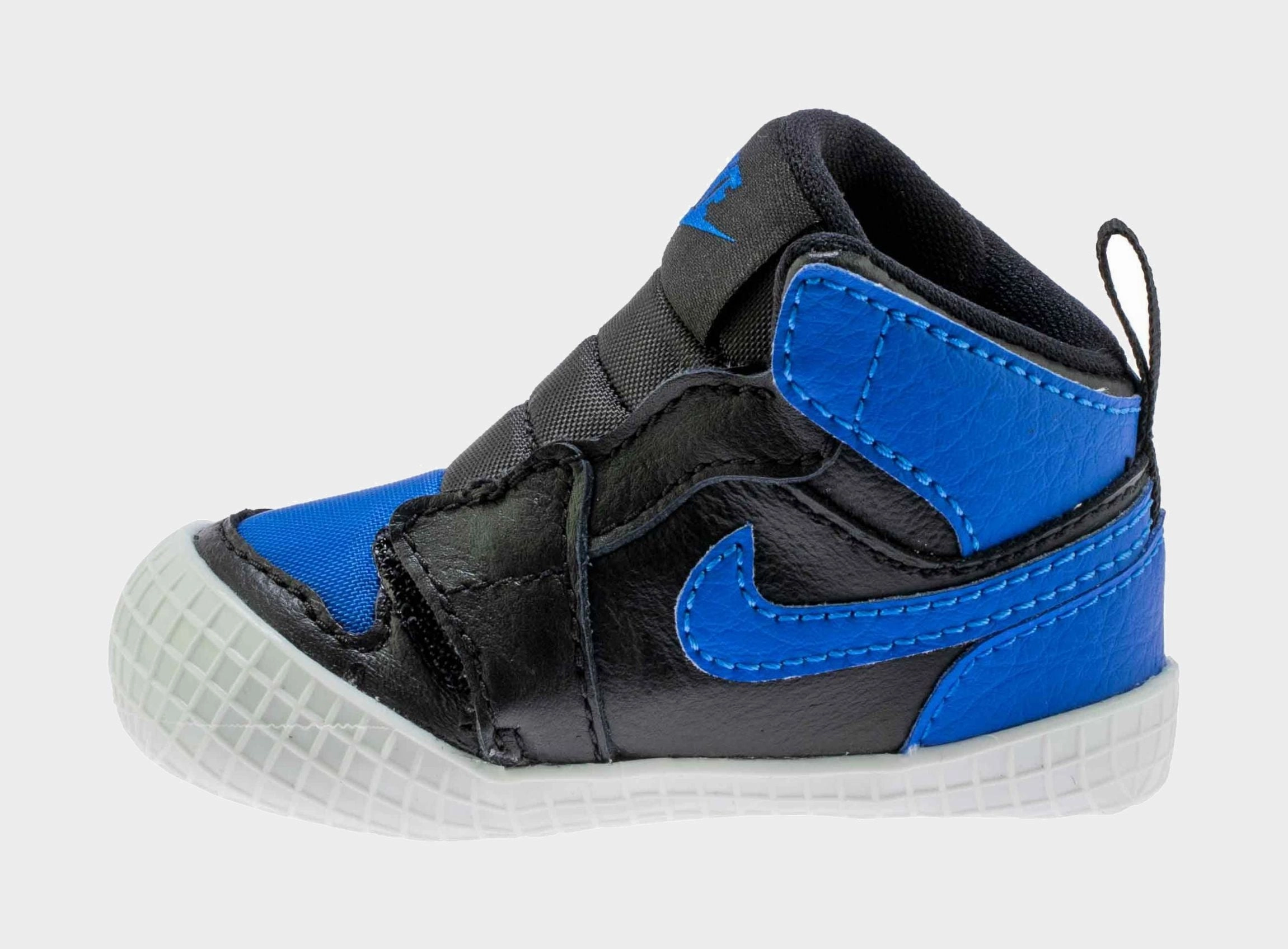 Air Jordan 1 Bootie Royal Reimagined Infant Crib Lifestyle Shoes (Black/Blue) Free Shipping Air Jordan 1 original design shoes