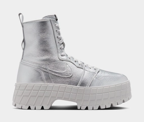 Air Jordan 1 Brooklyn Womens Lifestyle Shoes (Silver) Air Jordan 1 classic shoes for streetwear looks