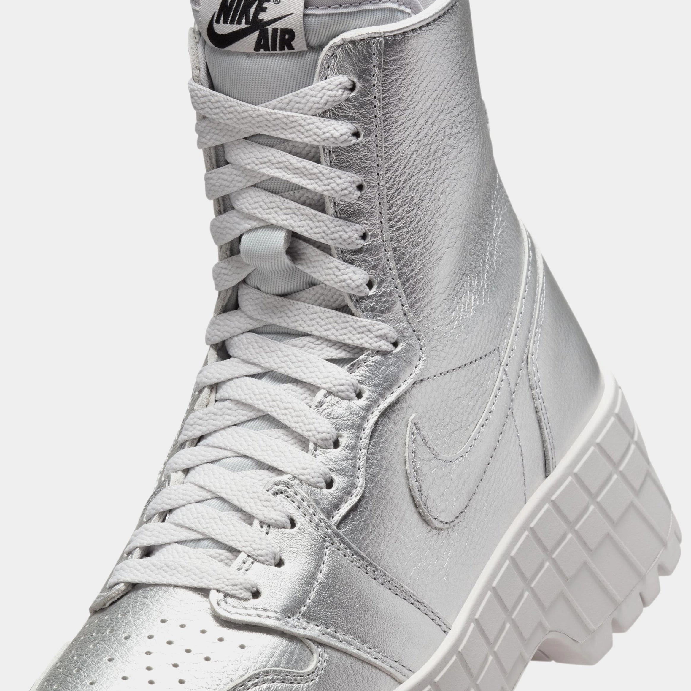 Air Jordan 1 Brooklyn Womens Lifestyle Shoes (Silver) Air Jordan 1 original design shoes