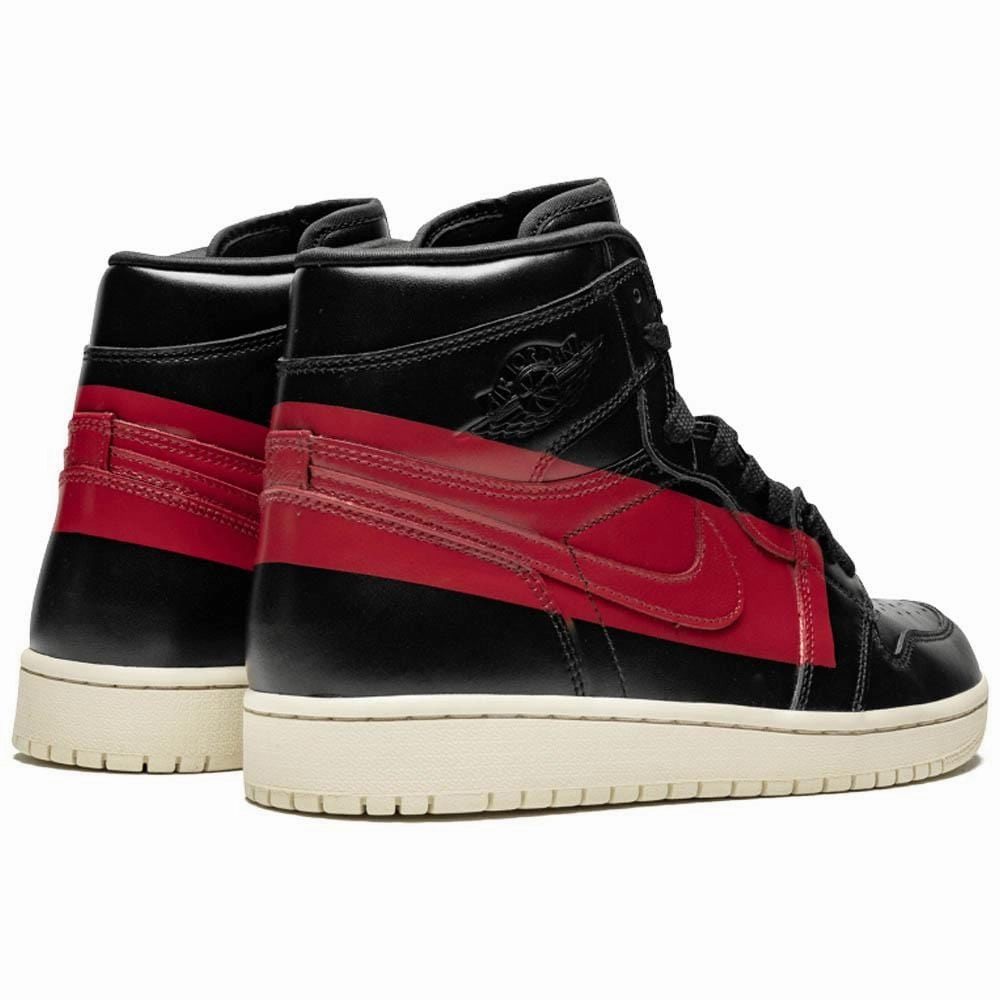 Air Jordan 1 Defiant Black Red Air Jordan 1 vintage style sneakers