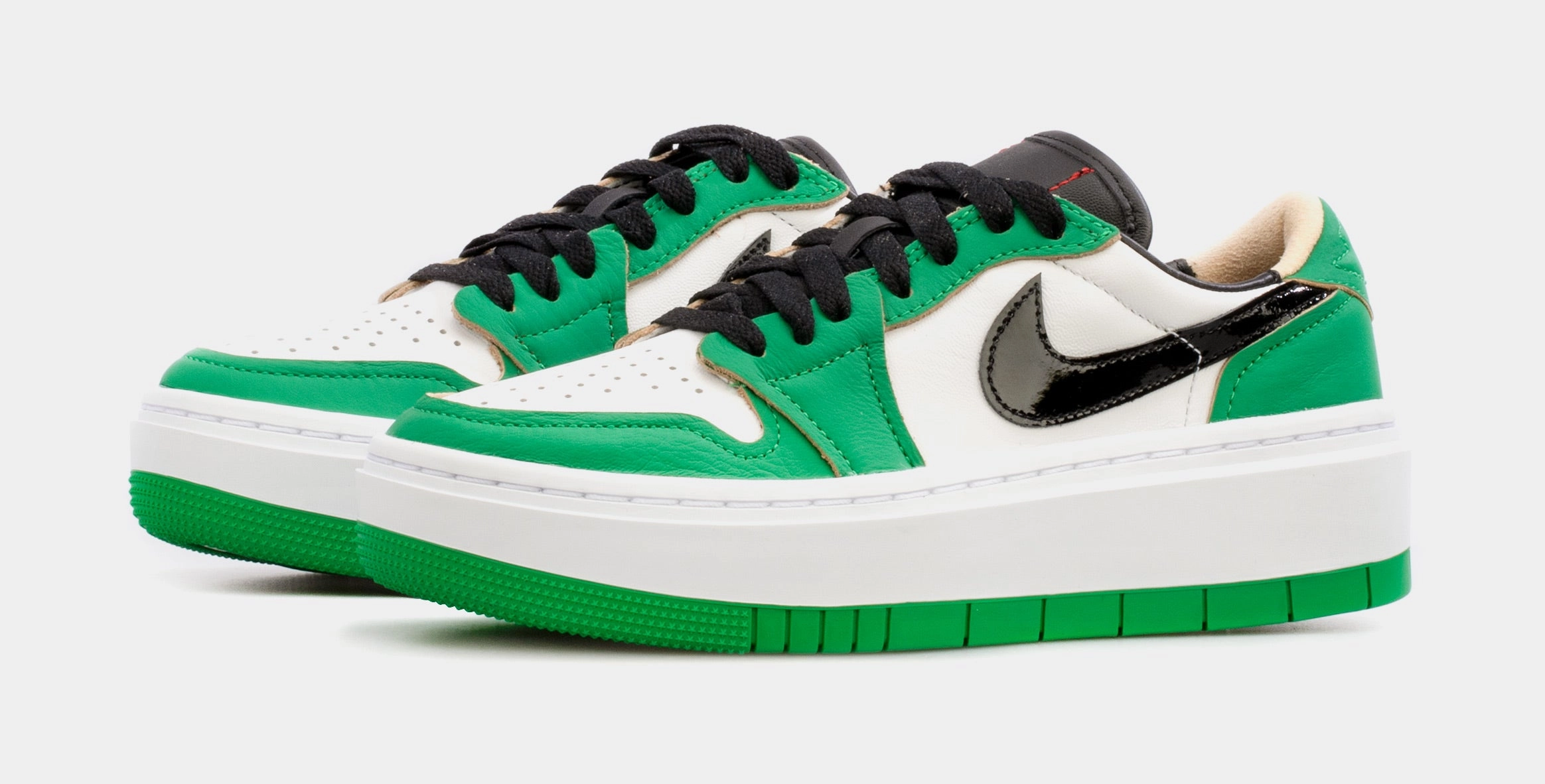 Air Jordan 1 Elevate Low Lucky Green Womens Lifestyle Shoes (Green/White) Air Jordan 1 original design shoes