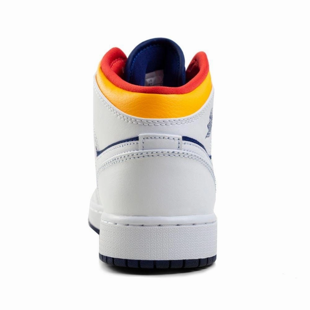 Air Jordan 1 GS Mid 'White Laser' Air Jordan 1 Mid streetwear shoes