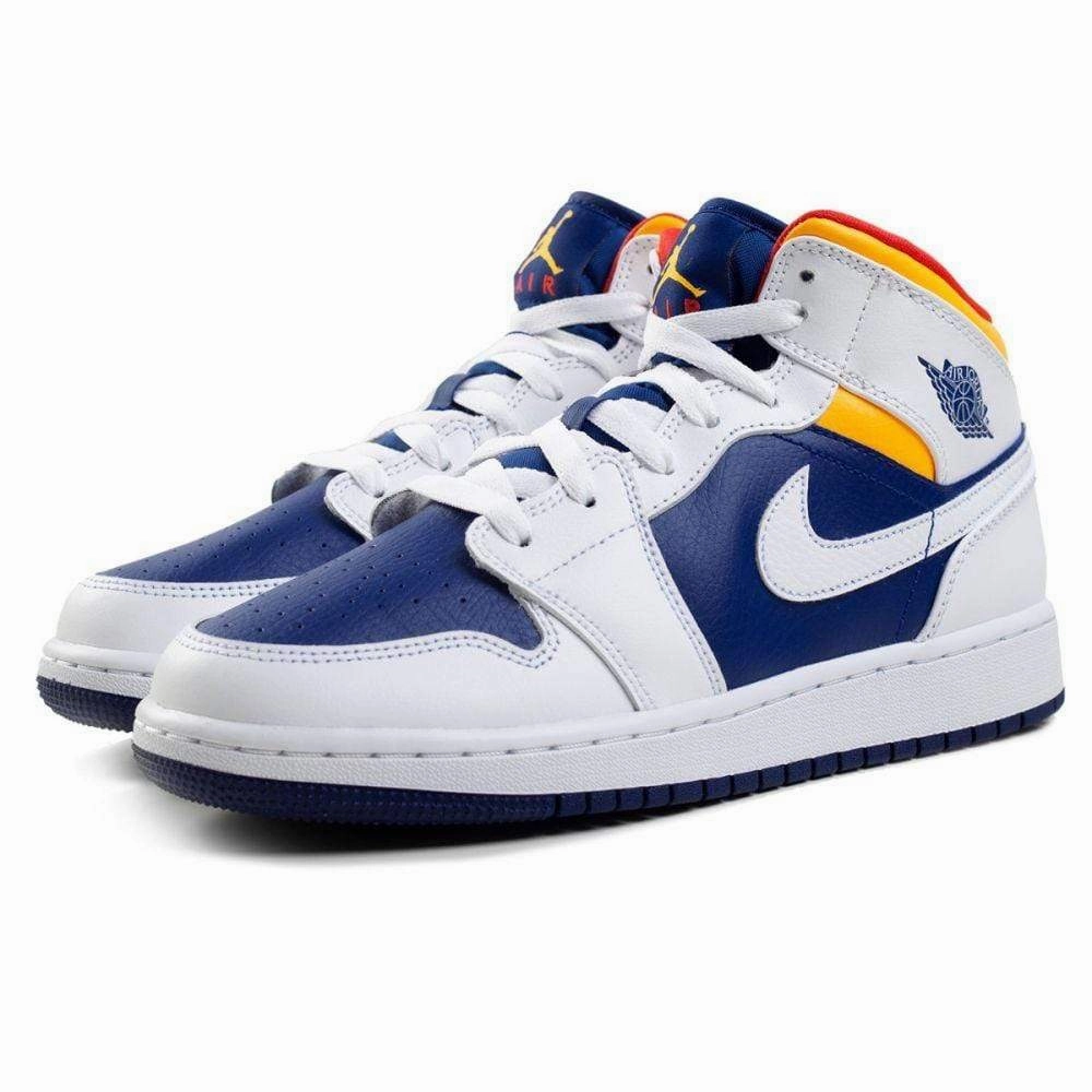Air Jordan 1 GS Mid 'White Laser' Air Jordan 1 Mid streetwear shoes