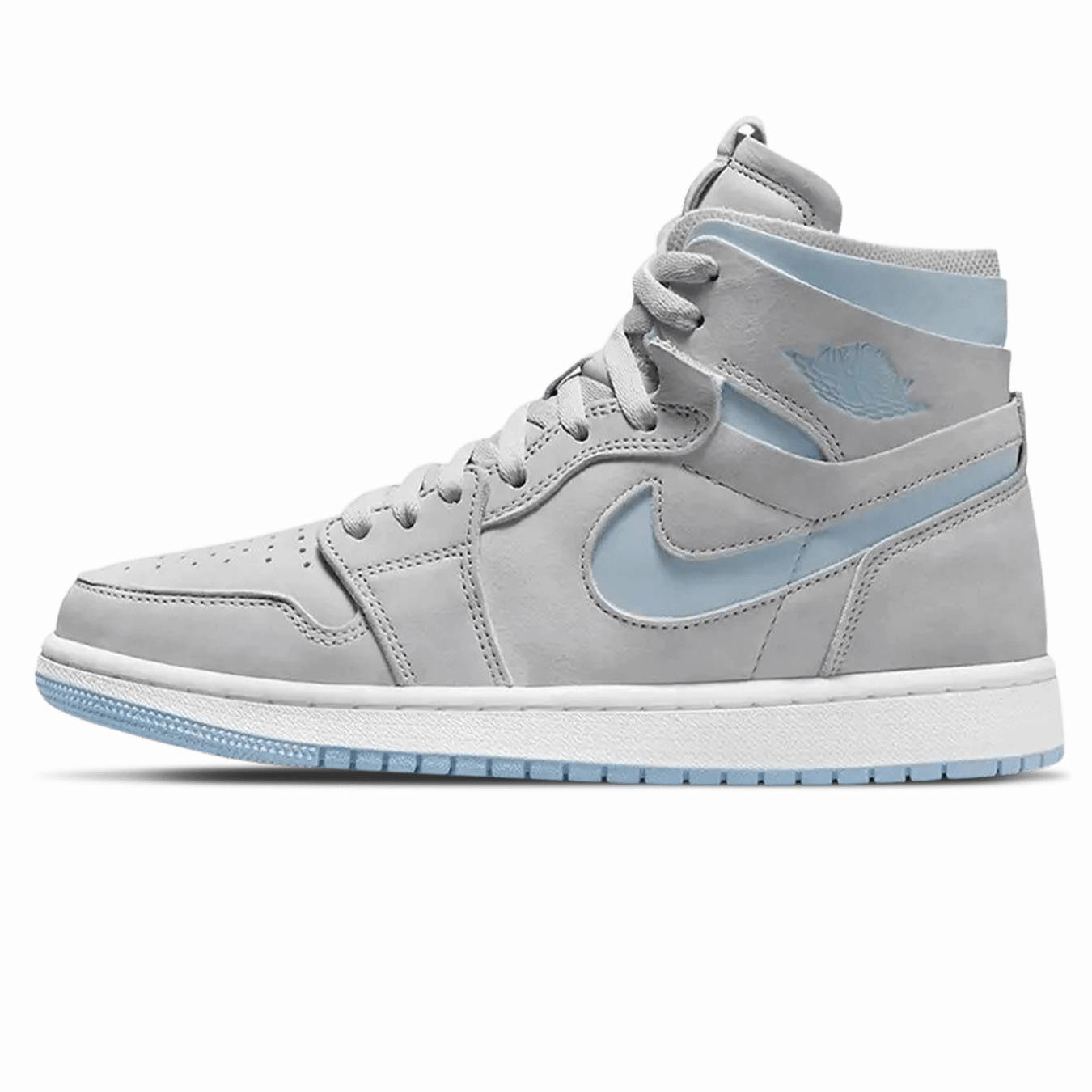 Air Jordan 1 High Zoom Comfort 'Cool Grey Light Blue' Air Jordan 1 sneakers with heritage court style