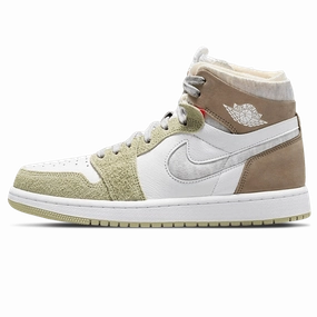 Air Jordan 1 High Zoom Comfort Wmns 'Olive Aura' Air Jordan 1 sneakers with heritage court style