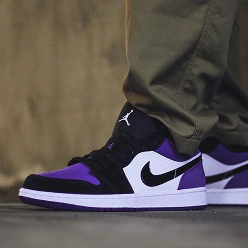 Air Jordan 1 Low 'Court Purple' 2019 Air Jordan 1 vintage style sneakers