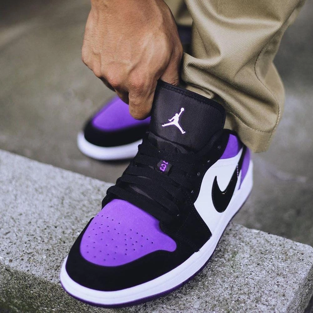 Air Jordan 1 Low 'Court Purple' 2019 Air Jordan 1 vintage style sneakers